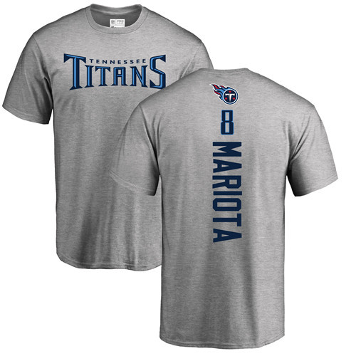 Tennessee Titans Men nike_titans_1065Ash Marcus Mariota Backer NFL Football #8 T Shirt